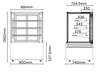 Bromic FD4T0900H 900mm 4 Tier Hot Food Display