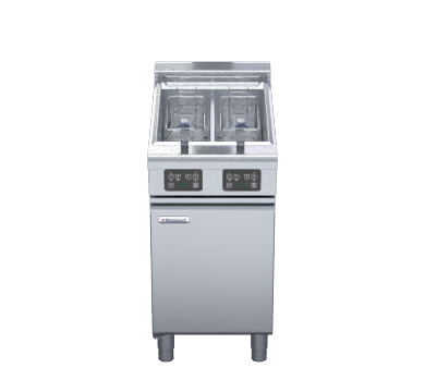 Waldorf 800 Series FNL8224EE - 450mm Twin Pan Electric Fryer Low Back Version