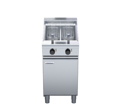Waldorf 800 Series FNL8224E - 450mm Twin Pan Electric Fryer Low Back Version