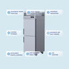 Upright Two Half Doors Freezer - HT25-2F-N