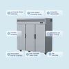 Upright Three Doors Refrigerator - HT65-3R-N