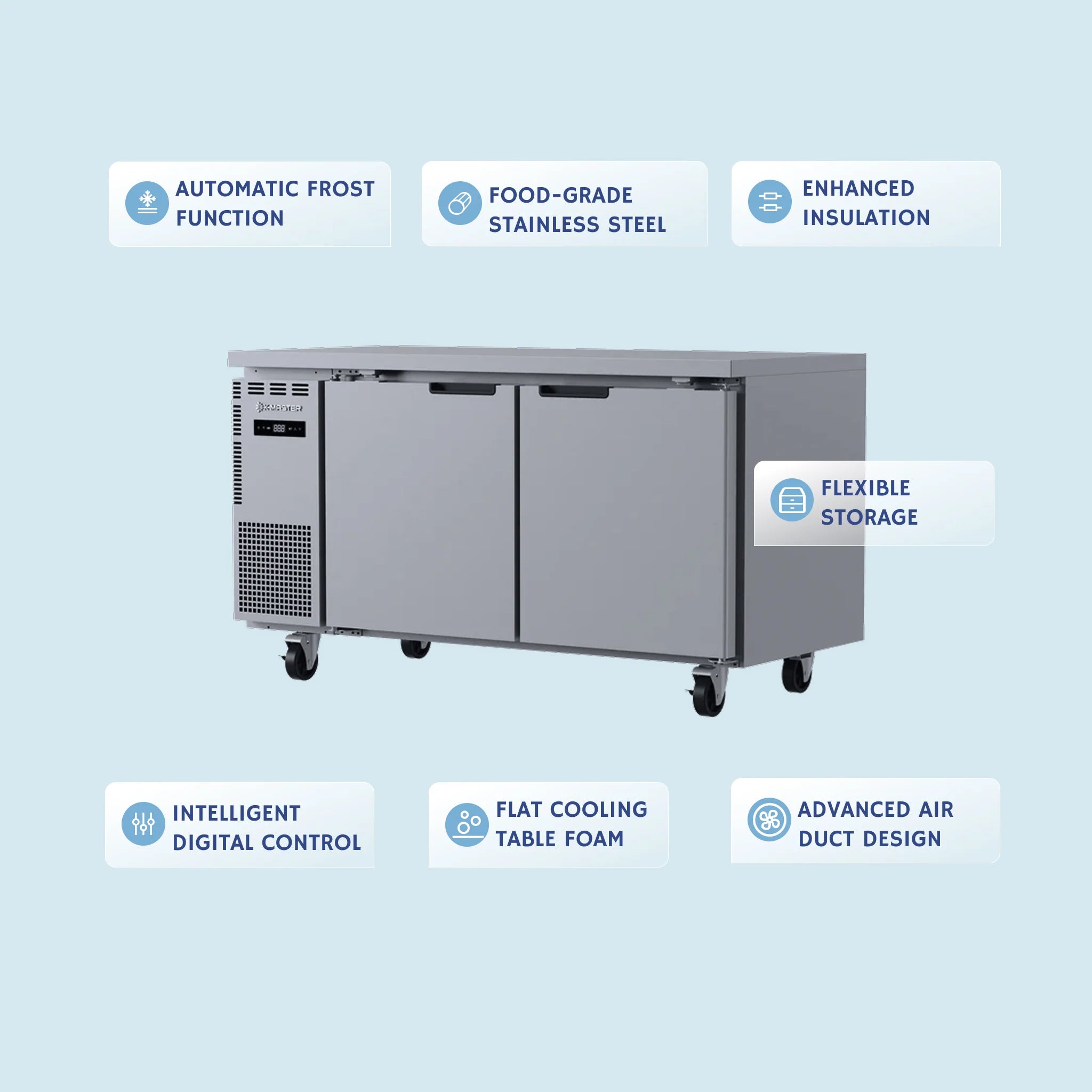 Under Counter Refrigerator - 2 door - HS15-2R-N