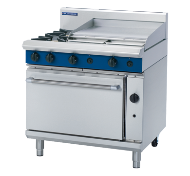 Blue Seal Heavy G506B 900mm 2 Burners n 600mm Griddle Gas Static Oven Range