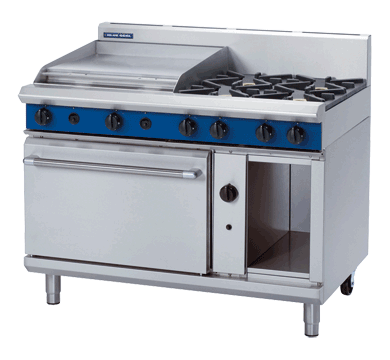 Blue Seal G508B 1200mm Gas Range Static Oven 4 Burners 600mm Griddle