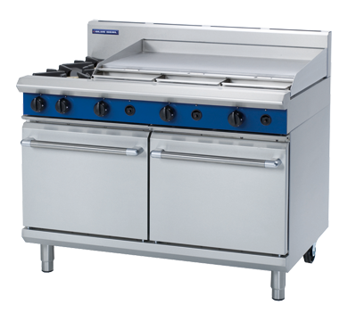 Blue Seal Evolution Series G528A Gas Range Double Static Oven 1200mm 8 Burner 2 x 1/1 GN