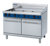 Blue Seal Evolution Series G528A Gas Range Double Static Oven 1200mm 8 Burner 2 x 1/1 GN