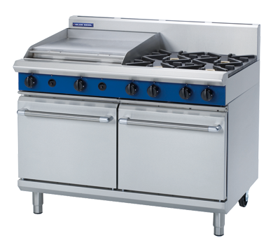 Blue Seal Evolution Series G528B Gas Range Double Static Oven 1200mm 8 Burner 2 x 1/1 GN