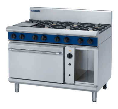 Blue Seal Black Series G58D Gas 8 Burner on Convection Oven