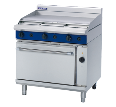 Blue Seal Black Series GE56A 900mm Gas Griddle on Convection Oven