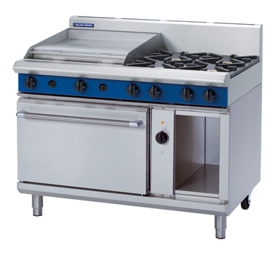 Blue Seal Black Series GE58B Gas Combination 4 Burner and Griddle