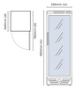 Bromic GM0374-NR LED Flat Glass Door Display Chiller 372L
