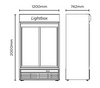 Bromic GM0980LS-NR LED Sliding Glass Door Display Chiller with Lightbox