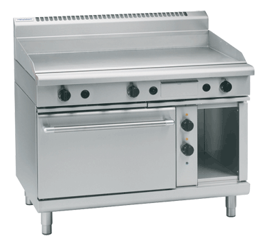 Waldorf 800 Series GPL8121GE - 1200mm Gas Griddle Electric Static Oven Range Low Back Version - LPG