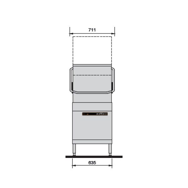 Hobart ECOMAX PLUS H615 Passthrough Dishwasher