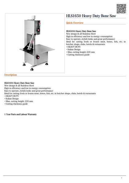 Matador HLS1650 Heavy Duty Bone Saw