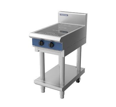 Blue Seal Evolution Series IN512F-LS 450mm Two Full Area Induction Cooktop on Leg Stand