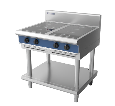 Blue Seal Evolution Series IN514R3-LS 900mm Four Round Zone Induction Cooktop on Leg Stand