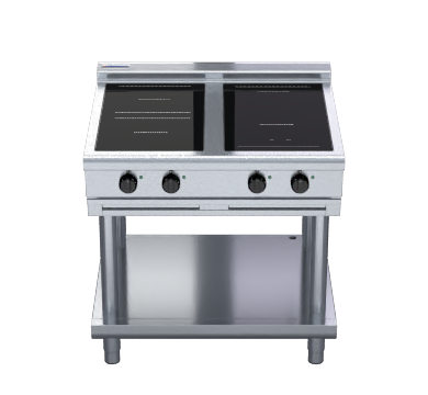 Waldorf 800 Series INL8400R3F-LS - 900mm Electric Induction Cooktop Low Back Version - Leg Stand