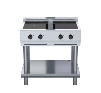 Waldorf 800 Series INL8400R5F-LS - 900mm Electric Induction Cooktop Low Back Version - Leg Stand