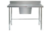 Simply Stainless / SS05.2100C LB / (600 Series) Stainless Sink Bench with Splashback Includes leg brace - 2100mm Wide, Center Bowl / 52kg / W2100 x D600 x H900 / Lifetime Warranty