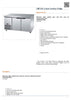 FED LBF120 2 door Lowboy Fridge