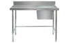 Simply Stainless / SS05.2100R LB / (600 Series) Stainless Sink Bench with Splashback Includes leg brace - 2100mm Wide, Right Bowl / 52kg / W2100 x D600 x H900 / Lifetime Warranty