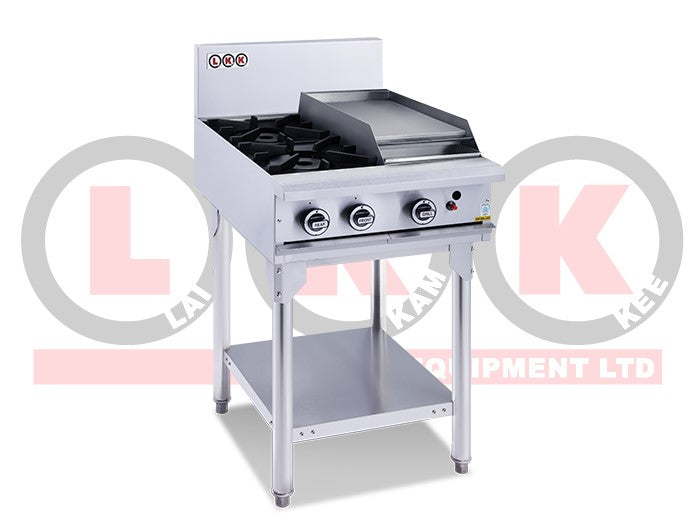 LKK OB4C 2 Gas Burner Cooktop + 300mm Right Grill