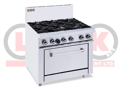 LKK OB6D+O 6 Gas Burner Cooktop With Static Oven 900mm