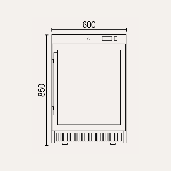 Exquisite MC210G One Glass Door Underbench Storage Refrigerators
