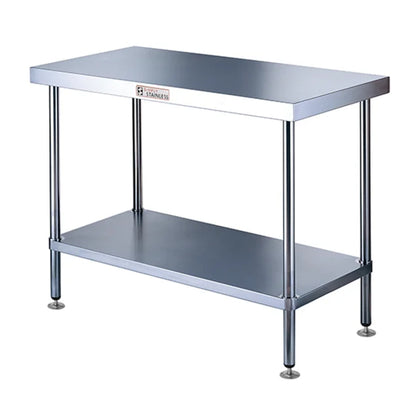 Simply Stainless / SS01.1800 / Stainless Work Bench Leg Brace Include undershelf - 1800mm Wide / 60kg / W1800  x D600 x H900 / Lifetime Warranty