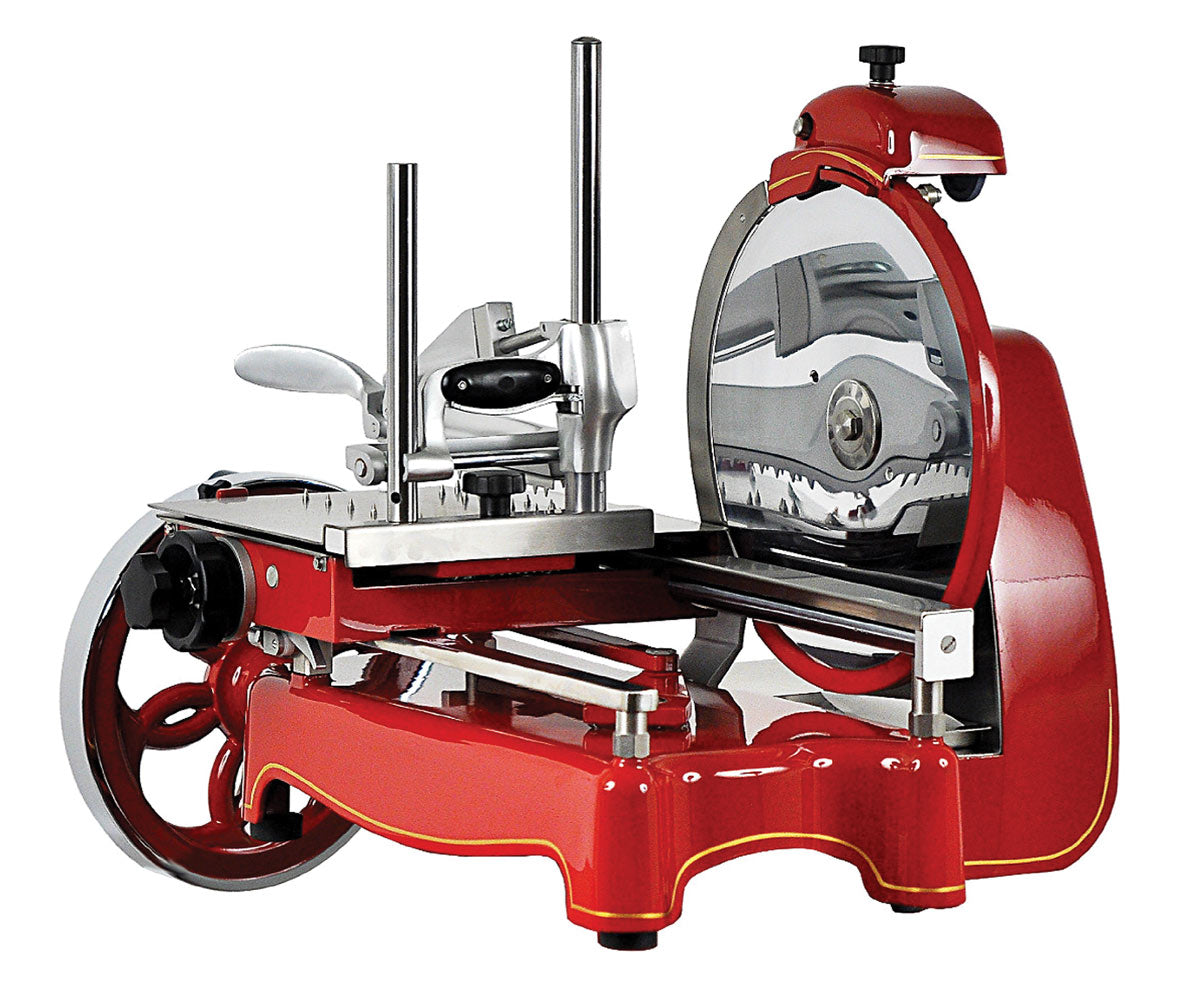 NOAW NS300M Retro Flywheel Meat Slicer - Red