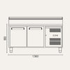 Exquisite MTC363H Stainless Steel Top Food Preparation Refrigerators