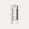 Exquisite SMC1600 - 3 Glass Door Upright Display Fridge