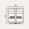 Exquisite UBC330 Three Swing Doors Backbar Display Refrigerators