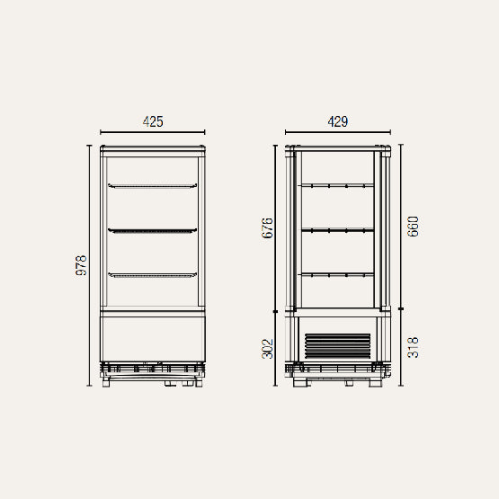 Exquisite CTD78 White Four Sided Glass Counter Top Display Refrigerators