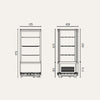 Exquisite CTD78 - 4 Sided Glass Counter Top Display Fridge - White