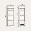 Exquisite CTD235 Black Four Sided Glass Upright Display Refrigerators