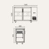 Exquisite UBC380 - 2 Swing Doors Backbar Display Fridge