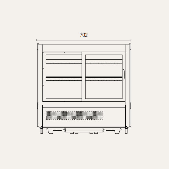Exquisite CTC120S Counter Top Square Cake Display Refrigerators