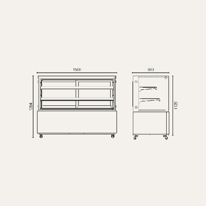 Exquisite CDR215 - 3 Tiers Cake Display Fridge 1500mm