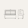 Exquisite CDR215 - 3 Tiers Cake Display Fridge 1500mm