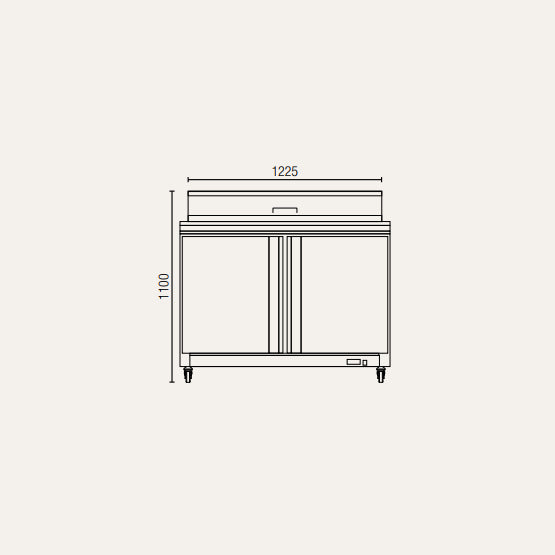 Exquisite ICC400H Two Doors Food Preparation Refrigerators