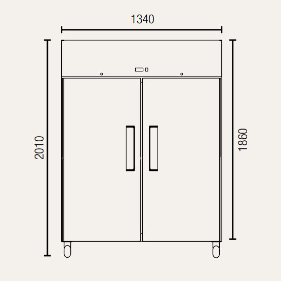 Exquisite GSC1200H Two Solid Doors Upright Storage Refrigerators