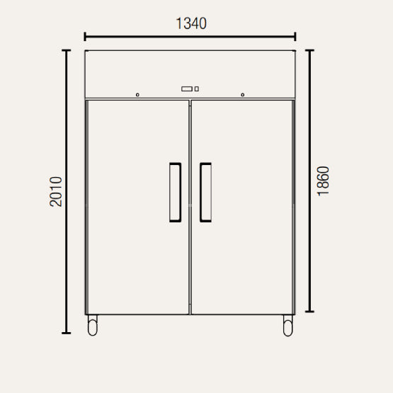 Exquisite GSF1200H Two Solid Doors Upright Storage Freezers