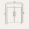 Exquisite GSF1410H Two Solid Doors Upright Storage Freezers