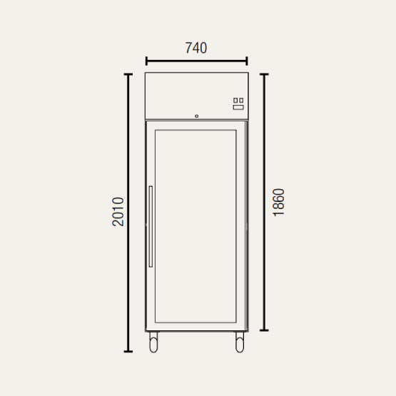 Exquisite GSC650G One Glass Door Upright Storage Refrigerators