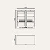 Exquisite UBC210S Two Sliding Doors Backbar Display Refrigerators