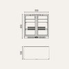 Exquisite UBC210SL Two Sliding Doors Backbar Display Refrigerators, Low Height