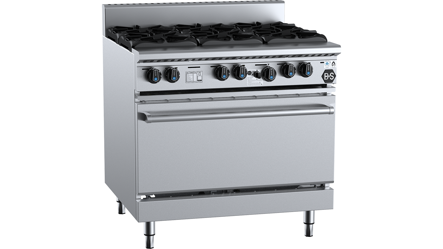 B+S Black Six Burner Oven OV-SB6