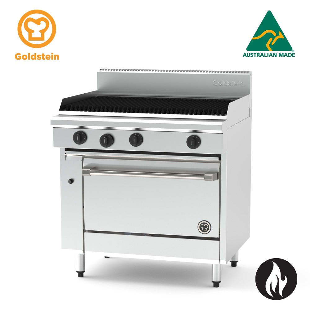 Goldstein PF36Q28-X - Gas Range with 914mm BBQ & Gas Static Oven